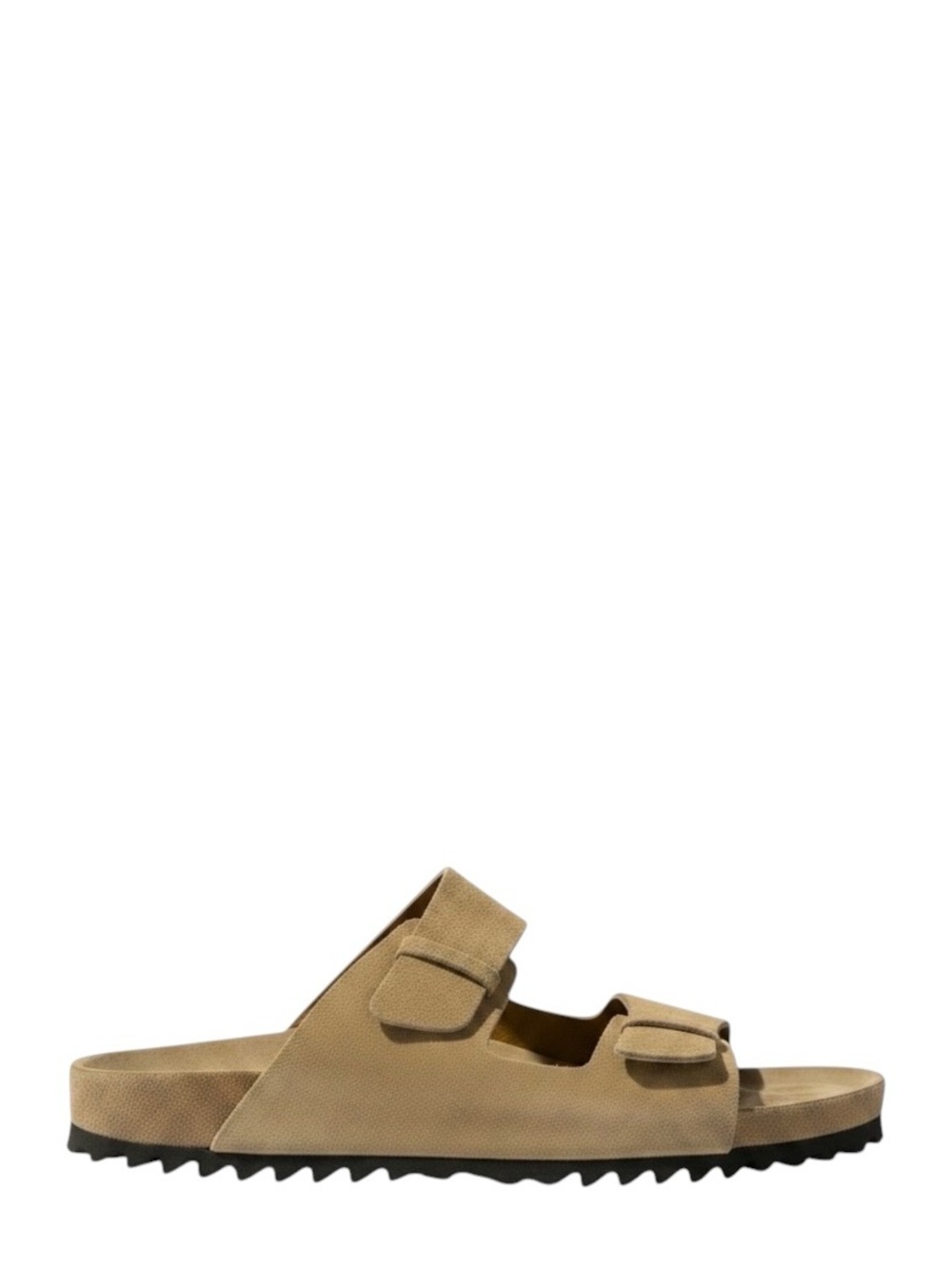 Officine Creative Pelagie Leather Double Strap Molded Footbed Slip-On Sandals